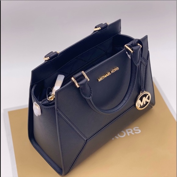 Michael Kors Medium Prism Satchel Black - Picture 9 of 16